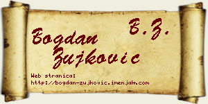Bogdan Žujković vizit kartica